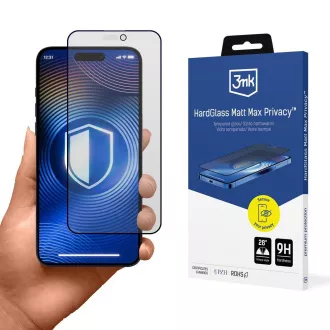 3mk tvrzené sklo HardGlass Matt Max Privacy pro Apple iPhone 15/16 3mk tvrzené sklo HardGlass Matt Max Privacy pro Apple iPhone 15/16