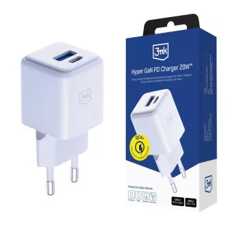 3mk síťová nabíječka Hyper GaN Charger 20W, bílá 3mk síťová nabíječka Hyper GaN Charger 20W, bílá