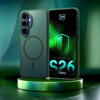 3mk ochranný kryt Smoke MagCase Green pro Samsung Galaxy S26 3mk ochranný kryt Smoke MagCase Green pro Samsung Galaxy S26