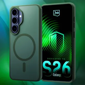 3mk ochranný kryt Smoke MagCase Green pro Samsung Galaxy S26 3mk ochranný kryt Smoke MagCase Green pro Samsung Galaxy S26