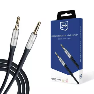 3mk audio kabel - AUX Cable Jack 3, 5 mm - Jack 3, 5 mm, délka 1 m, černá 3mk audio kabel - AUX Cable Jack 3, 5 mm - Jack 3, 5 mm, délka 1 m, černá