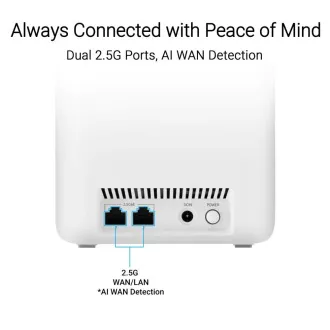 ASUS ZenWifi BD4 1-pack, WiFi7 Extendable Router, AiMesh, 2x WAN/LAN ASUS ZenWifi BD4 1-pack, WiFi7 Extendable Router, AiMesh, 2x WAN/LAN