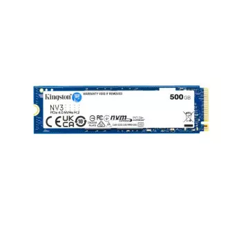 Kingston SSD 500GB NV3, M.2 2230, NVMe PCIe Gen4x4, (R: 5000MB/s; W: 3000MB/s) Kingston SSD 500GB NV3, M.2 2230, NVMe PCIe Gen4x4, (R: 5000MB/s; W: 3000MB/s)