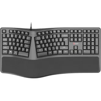 C-TECH Klávesnice KB-113E USB, ERGO, černá, CZ/SK C-TECH Klávesnice KB-113E USB, ERGO, černá, CZ/SK