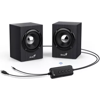 GENIUS repro SP-HF385BT, 2.0, Bluetooth 5.0, 4W, dřevěné, černé GENIUS repro SP-HF385BT, 2.0, Bluetooth 5.0, 4W, dřevěné, černé
