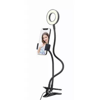 GEMBIRD selfie kampička LED ring s držákem telefonu, USB GEMBIRD selfie kampička LED ring s držákem telefonu, USB