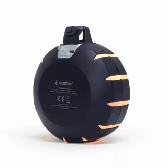 GEMBIRD Repro SPK-BTOD-01, Outdoor, Bluetooth, 3W, RGB LED podsvícení, černá GEMBIRD Repro SPK-BTOD-01, Outdoor, Bluetooth, 3W, RGB LED podsvícení, černá