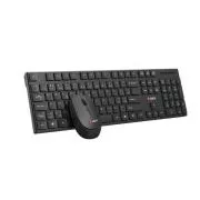 C-TECH klávesnice s myší WLKMC-03, Bezdrátový set 2.4GHz, CZ, Černá