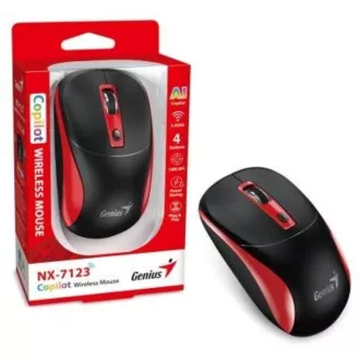 GENIUS myš NX-7123/ 1200 dpi/ bezdrátová/ Copilot/ černo-červená GENIUS myš NX-7123/ 1200 dpi/ bezdrátová/ Copilot/ černo-červená