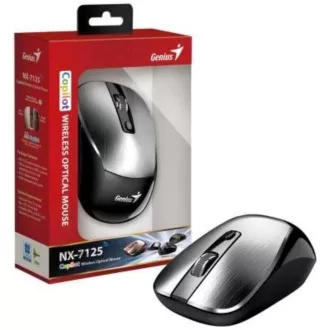 GENIUS myš NX-7125 Silver/ 1200 dpi/ bezdrátová/ Copilot/ stříbrná GENIUS myš NX-7125 Silver/ 1200 dpi/ bezdrátová/ Copilot/ stříbrná