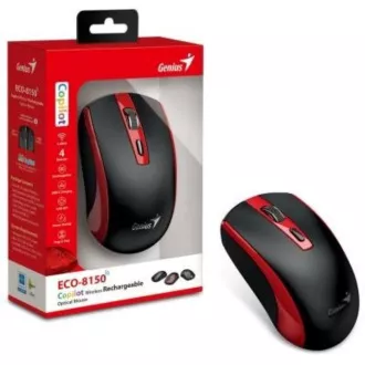 GENIUS myš ECO-8150/ 1200 dpi/ bezdrátová/ dobíjecí/ Copilot/ černo-červená GENIUS myš ECO-8150/ 1200 dpi/ bezdrátová/ dobíjecí/ Copilot/ černo-červená