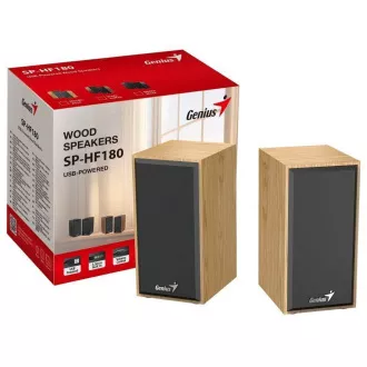 GENIUS Reproduktor SP-HF180, 3.5mm jack, 6W, světlé dřevo GENIUS Reproduktor SP-HF180, 3.5mm jack, 6W, světlé dřevo