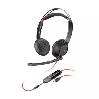 Poly Blackwire 5220 náhlavní souprava, 3.5 mm jack + USB-C/A adaptér, stereo Poly Blackwire 5220 náhlavní souprava, 3.5 mm jack + USB-C/A adaptér, stereo