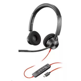 Poly Blackwire 3320 náhlavní souprava, USB-C/A adaptér, stereo Poly Blackwire 3320 náhlavní souprava, USB-C/A adaptér, stereo