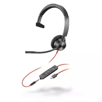 Poly Blackwire 3315 MS Teams náhlavní souprava, 3.5 mm jack + USB-C/A adaptér, mono Poly Blackwire 3315 MS Teams náhlavní souprava, 3.5 mm jack + USB-C/A adaptér, mono
