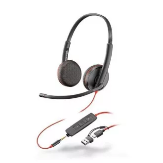 Poly Blackwire 3325 MS Teams náhlavní souprava, 3.5 mm jack + USB-C/A adaptér, stereo Poly Blackwire 3325 MS Teams náhlavní souprava, 3.5 mm jack + USB-C/A adaptér, stereo