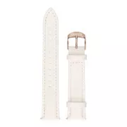 Garett univerzální řemínek 18 mm, bílý se zlatým zapínáním ekokůže