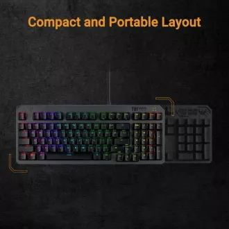 ASUS klávesnice TUF Gaming K3 GEN II, mechanická, CZ/SK, šedá