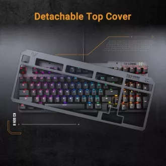 ASUS klávesnice TUF Gaming K3 GEN II, mechanická, CZ/SK, šedá