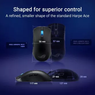 ASUS Herní myš ROG Harpe Ace Mini, Bezdrátová BT, RF 2.4GHz, černá ASUS Herní myš ROG Harpe Ace Mini, Bezdrátová BT, RF 2.4GHz, černá