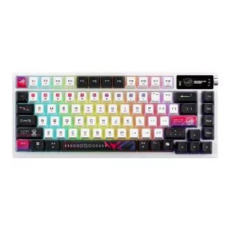 ASUS Klávesnice ROG Azoth X, Mechanická, Bezdrátová BT, RF 2.4GHz, US, bílá ASUS Klávesnice ROG Azoth X, Mechanická, Bezdrátová BT, RF 2.4GHz, US, bílá