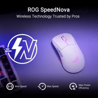 ASUS myš ROG Keris II Origin, bezdrátová herní myš, bílá ASUS myš ROG Keris II Origin, bezdrátová herní myš, bílá