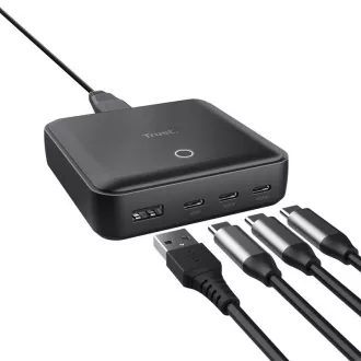 TRUST napájecí adaptér MAXO 100W, 3x USB-C, 1xUSB-A TRUST napájecí adaptér MAXO 100W, 3x USB-C, 1xUSB-A