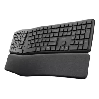 TRUST klávesnice Keyra, Ergonomická, Bezdrátová, US, černá TRUST klávesnice Keyra, Ergonomická, Bezdrátová, US, černá