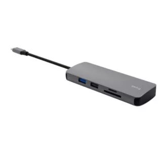 TRUST Dokovací stanice DALYX USB-C, 8v1, HDMI, RJ45, 2xUSB-C, 2xUSB-A, microSD/SD karta, šedá TRUST Dokovací stanice DALYX USB-C, 8v1, HDMI, RJ45, 2xUSB-C, 2xUSB-A, microSD/SD karta, šedá
