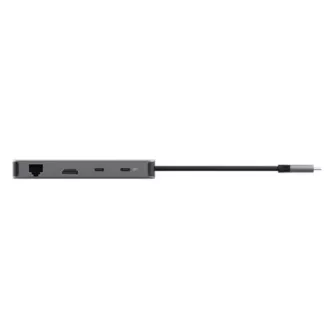 TRUST Dokovací stanice DALYX USB-C, 8v1, HDMI, RJ45, 2xUSB-C, 2xUSB-A, microSD/SD karta, šedá TRUST Dokovací stanice DALYX USB-C, 8v1, HDMI, RJ45, 2xUSB-C, 2xUSB-A, microSD/SD karta, šedá