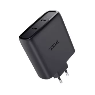 TRUST GaN Nabíječka MAXO 100W 2-Port, USB-C, černá TRUST GaN Nabíječka MAXO 100W 2-Port, USB-C, černá