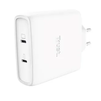TRUST GaN Nabíječka MAXO 100W 2-Port, USB-C, bílá TRUST GaN Nabíječka MAXO 100W 2-Port, USB-C, bílá