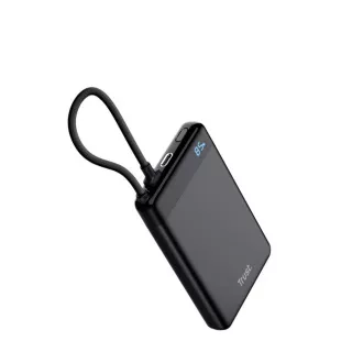 TRUST Powerbanka Fiera, 10000 mAh, S kabelem, 2x USB-C, černá TRUST Powerbanka Fiera, 10000 mAh, S kabelem, 2x USB-C, černá