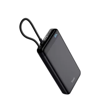 TRUST Powerbanka Fiera, 20000 mAh, S kabelem, 2x USB-C, černá TRUST Powerbanka Fiera, 20000 mAh, S kabelem, 2x USB-C, černá