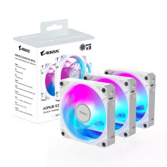 GIGABYTE ventilátor AORUS EZ CHAIN FAN ICE 3-PACK, 3x120mm, bílá GIGABYTE ventilátor AORUS EZ CHAIN FAN ICE 3-PACK, 3x120mm, bílá