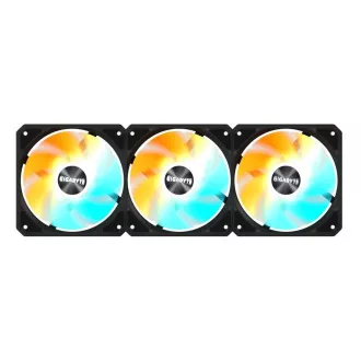 GIGABYTE ventilátor EZ CHAIN FAN 3-PACK, 3x120mm, černá GIGABYTE ventilátor EZ CHAIN FAN 3-PACK, 3x120mm, černá