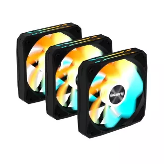 GIGABYTE ventilátor EZ CHAIN RVS FAN 3-PACK, 3x120mm, černá GIGABYTE ventilátor EZ CHAIN RVS FAN 3-PACK, 3x120mm, černá