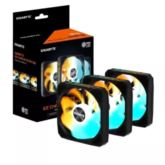 GIGABYTE ventilátor EZ CHAIN RVS FAN 3-PACK, 3x120mm, černá GIGABYTE ventilátor EZ CHAIN RVS FAN 3-PACK, 3x120mm, černá