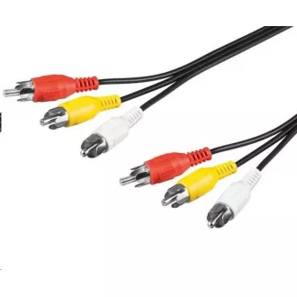 PremiumCord Kabel 3x CINCH-3x CINCH M/M 3m PremiumCord Kabel 3x CINCH-3x CINCH M/M 3m