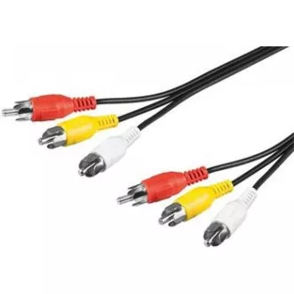 PremiumCord Kabel 3x CINCH-3x CINCH M/M 3m PremiumCord Kabel 3x CINCH-3x CINCH M/M 3m