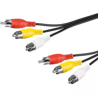 PremiumCord Kabel 3x CINCH-3x CINCH M/M 3m PremiumCord Kabel 3x CINCH-3x CINCH M/M 3m