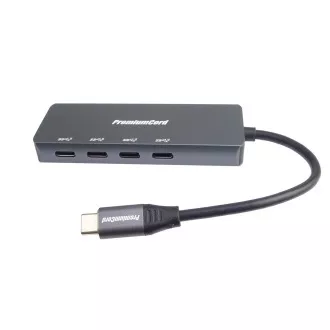 PREMIUMCORD Hub USB-C na 4x USB 3.2 Typ-C, 5G SuperSpeed, Aluminum PREMIUMCORD Hub USB-C na 4x USB 3.2 Typ-C, 5G SuperSpeed, Aluminum