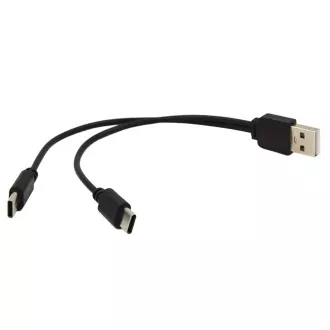 PREMIUMCORD Nabíjecí kabel USB 2.0, 2xUSB-C na USB, 15cm, černá PREMIUMCORD Nabíjecí kabel USB 2.0, 2xUSB-C na USB, 15cm, černá