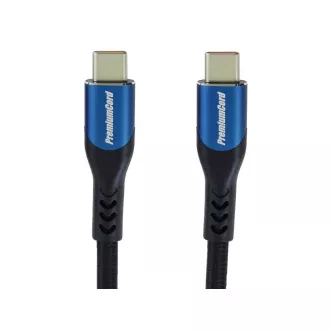 PremiumCord USB-C kabel (USB 3.2 GEN 2x2, 5A, 100W, 20Gbit/s) 1m, bavlněný oplet PremiumCord USB-C kabel (USB 3.2 GEN 2x2, 5A, 100W, 20Gbit/s) 1m, bavlněný oplet