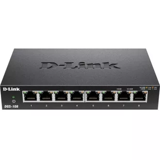 D-Link DGS-108 8-port Gigabit Metal Housing Desktop Switch D-Link DGS-108 8-port Gigabit Metal Housing Desktop Switch