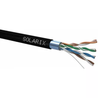 Instalační kabel Solarix venkovní FTP, Cat5E, drát, PE, box 100m SXKD-5E-FTP-PE
