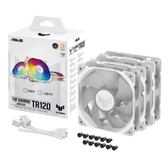 ASUS ventilátor TUF GAMING TR120 ARGB, 3x120mm, bílá ASUS ventilátor TUF GAMING TR120 ARGB, 3x120mm, bílá