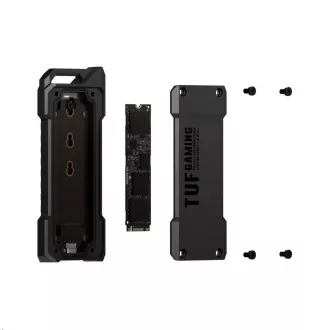 ASUS TUF GAMING A2 SSD NVME case, USB3.2 Gen 2X1, M.2 NVMe SSD kovový box, černá ASUS TUF GAMING A2 SSD NVME case, USB3.2 Gen 2X1, M.2 NVMe SSD kovový box, černá