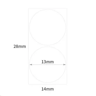 Niimbot štítky R 14x28mm 220ks WhiteRound B pro D11 a D110 Niimbot štítky R 14x28mm 220ks WhiteRound B pro D11 a D110