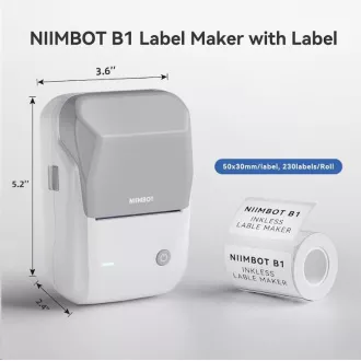 Niimbot Tiskárna štítků B1 Smart, grey + role štítků 210ks Niimbot Tiskárna štítků B1 Smart, grey + role štítků 210ks